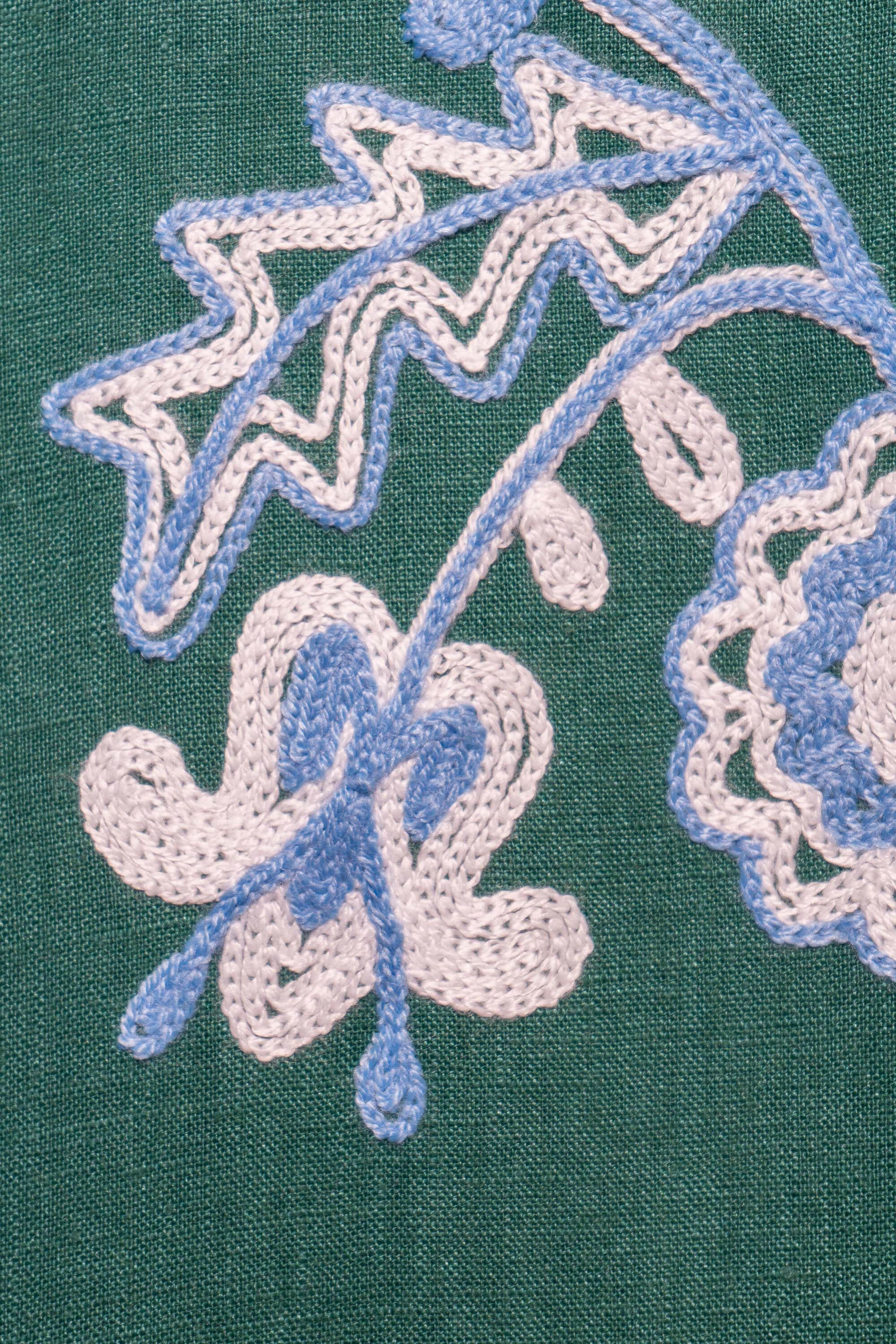 Mariposa Short Kaftan in Jadestone by Amorrre – Luxury Resortwear, Embroidered Dresses & Kaftans.